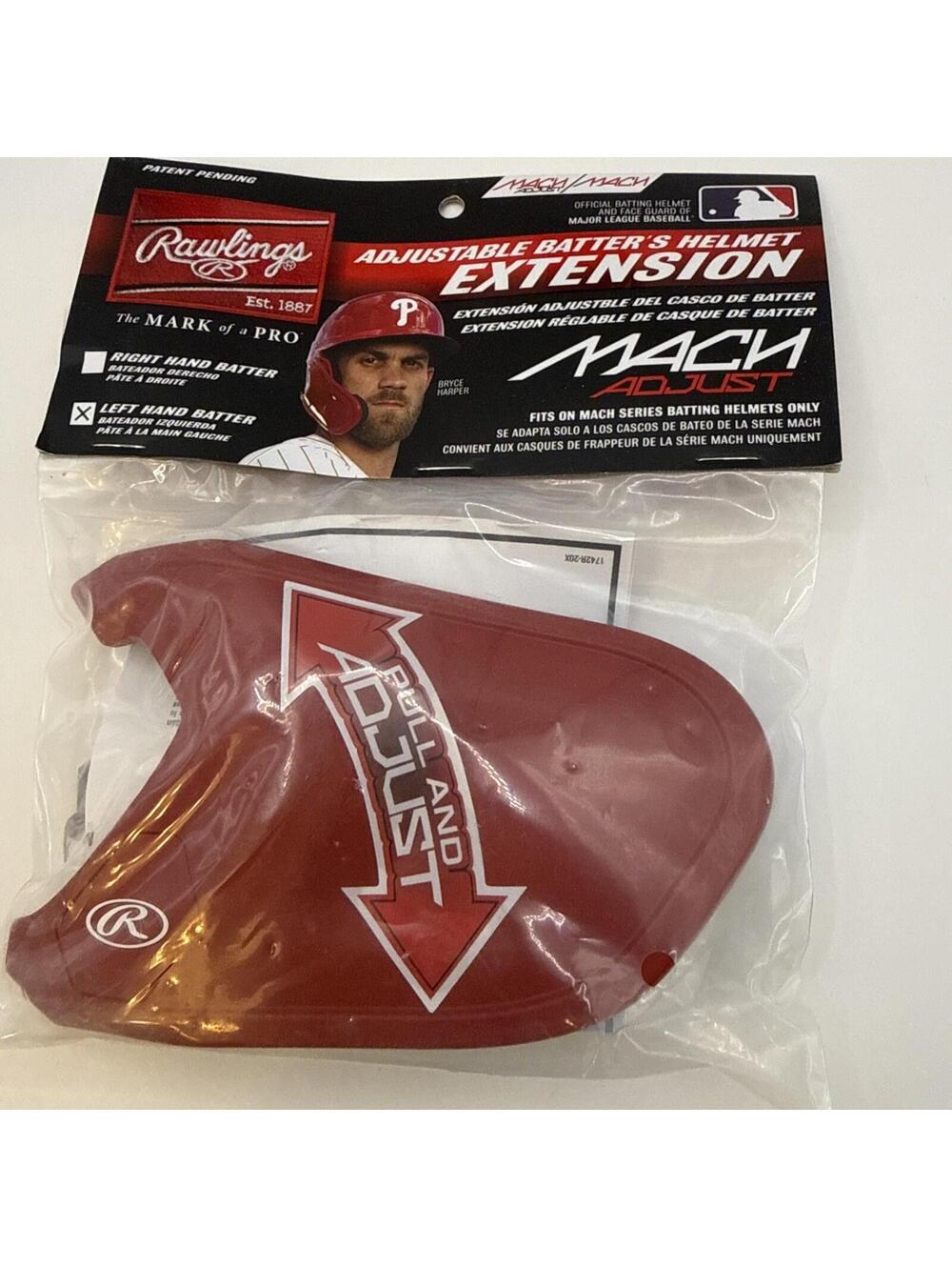 Rawlings Adjustable Batters Helmet Mach Adjust Red Left Handed Batter